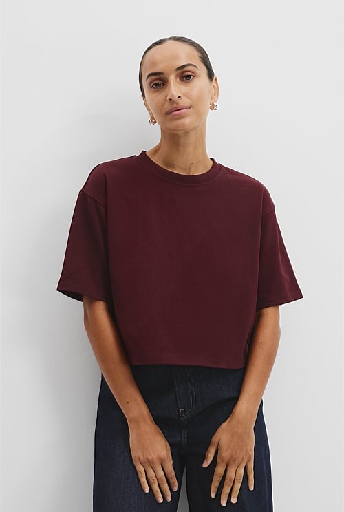 Australian Cotton Cropped T-Shirt