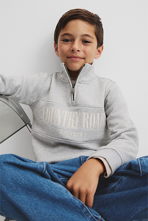 Australian Cotton Heritage Half Zip Sweat