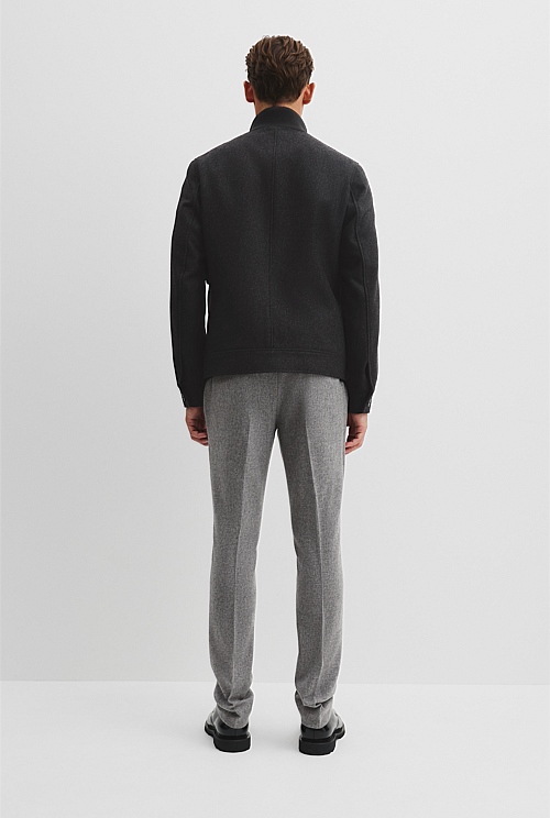 Wool Funnel Neck Jacket