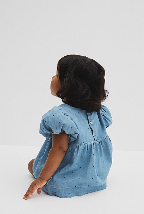 Cotton Blend Puff Sleeve Top
