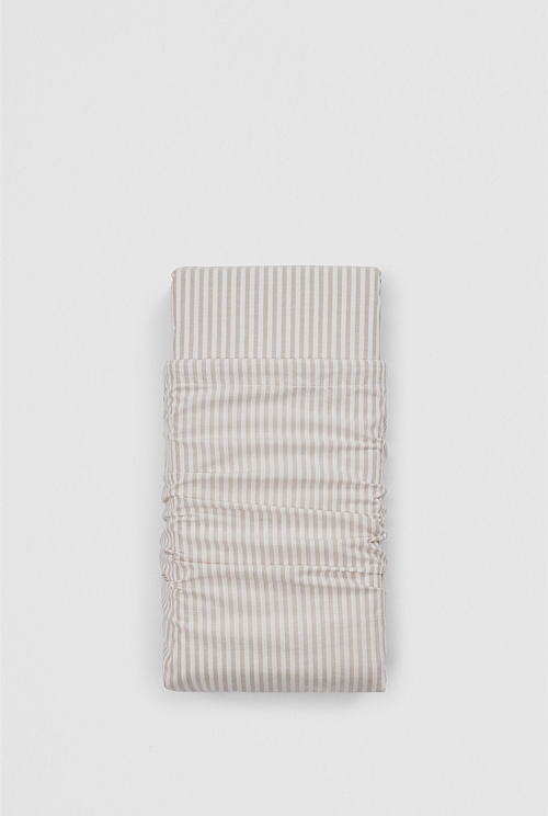 Brae Australian Cotton Stripe King Fitted Sheet