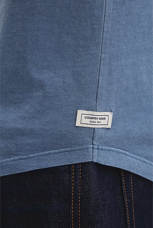 Australian Cotton Longline Garment Dye T-Shirt