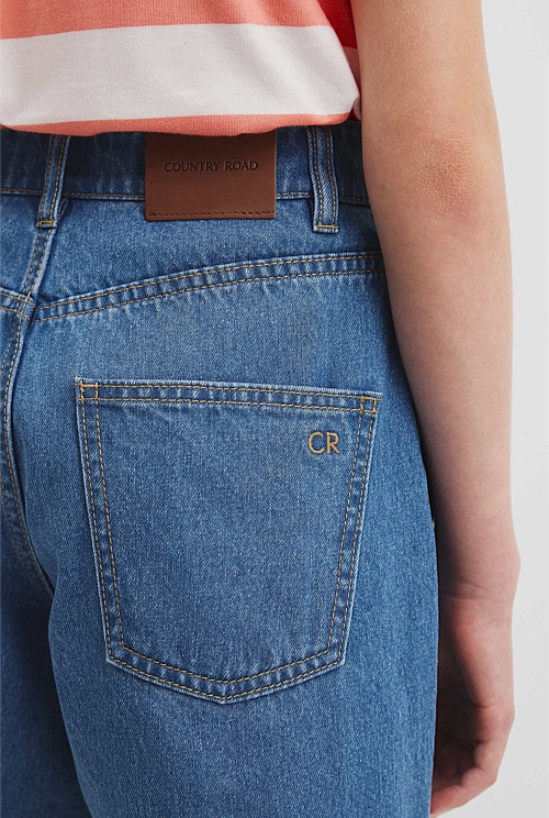 Hi Rise Denim Short