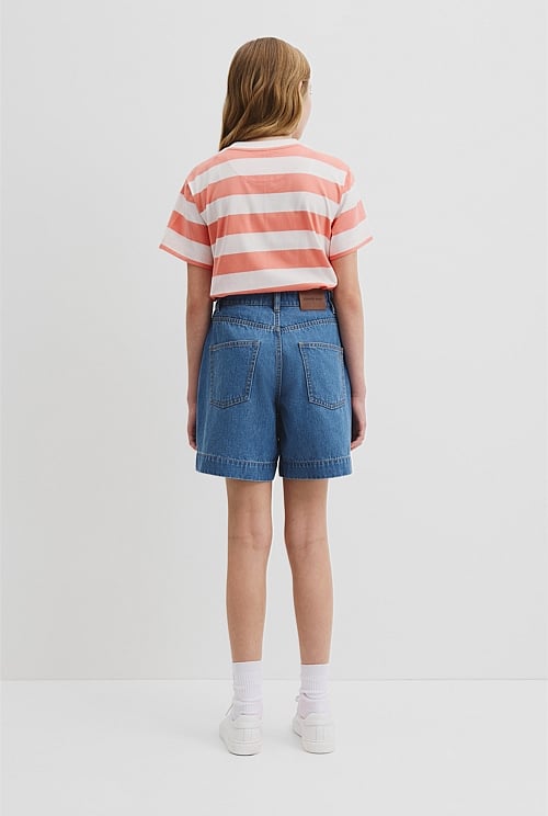 Hi Rise Denim Short