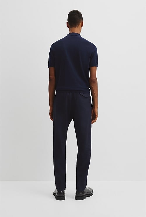 Australian Cotton Blend Silk Button Polo