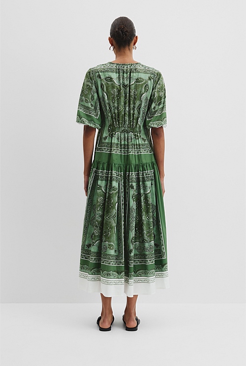 Scarf Print Maxi Dress