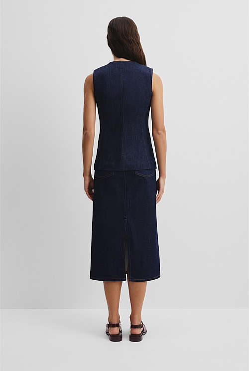Denim Sleeveless Top