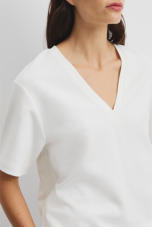 V-Neck Longline T-Shirt