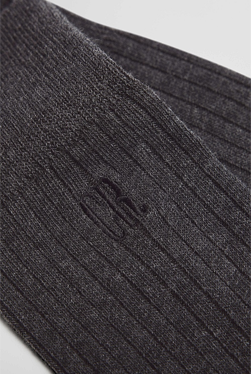 Australian Cotton Blend CR Rib Crew Sock