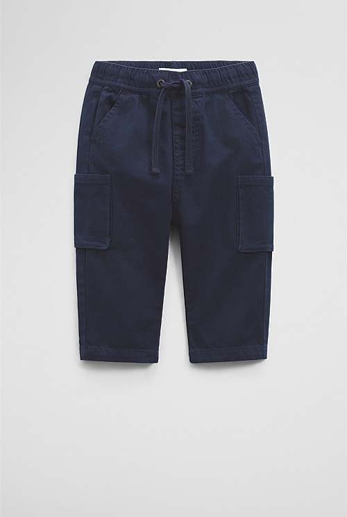 Australian Cotton Blend Relaxed Pull-On Pant