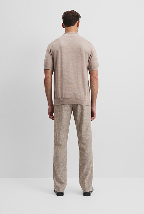 Australian Merino Short Sleeve Trophy Knit Polo