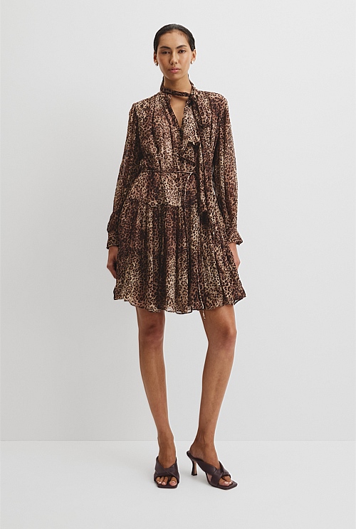Print Cheetah Mini Dress
