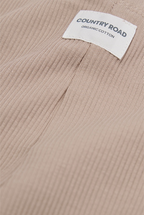 Organically Grown Cotton Blend Solid Rib Legging