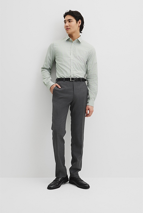 Slim Fit Gingham Travel Shirt