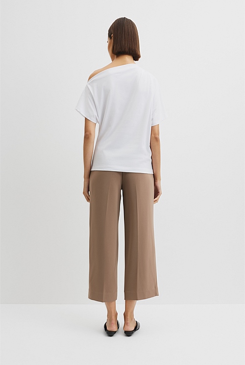 Australian Cotton One Shoulder T-Shirt