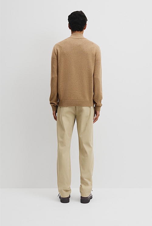 Australian Good Earth Cotton Half Zip Knit