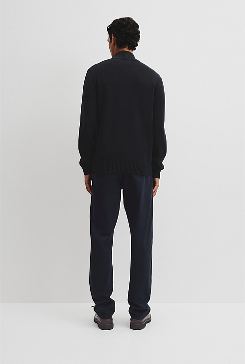 Australian Good Earth Cotton Half Zip Knit