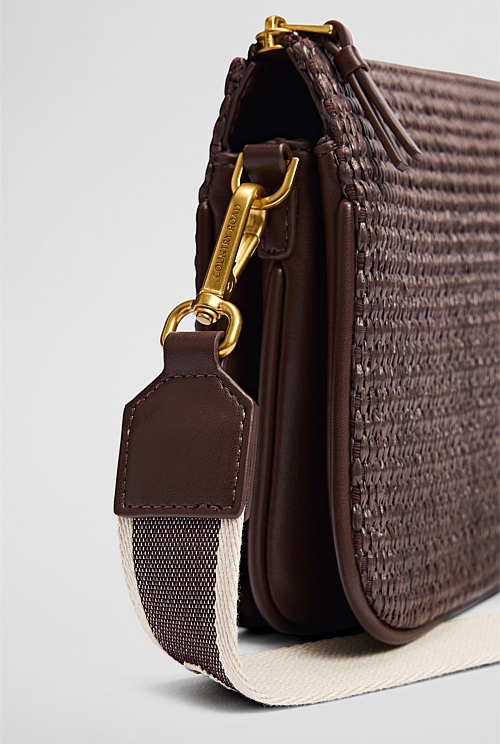 Woven Tri Crossbody Bag
