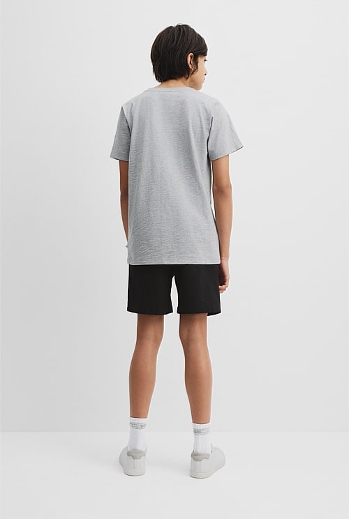 Teen Recycled Cotton Blend Plain CR Short Sleeve T-Shirt