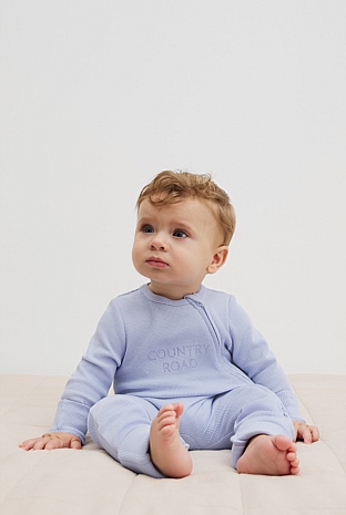 Waffle Jumpsuit - Blue main image 0