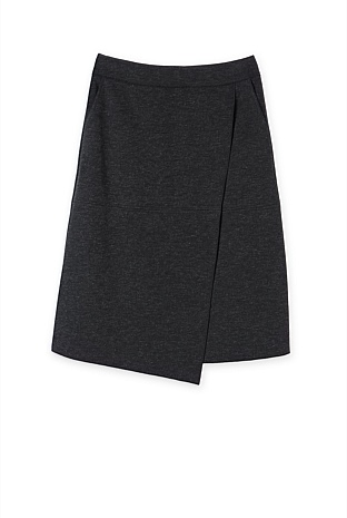 Charcoal A-Line Midi Skirt - Skirts | Country Road