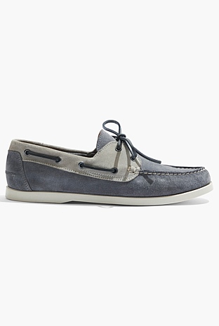 Grey Flynn Suede Boat Shoe - Casual Shoes | Country Road