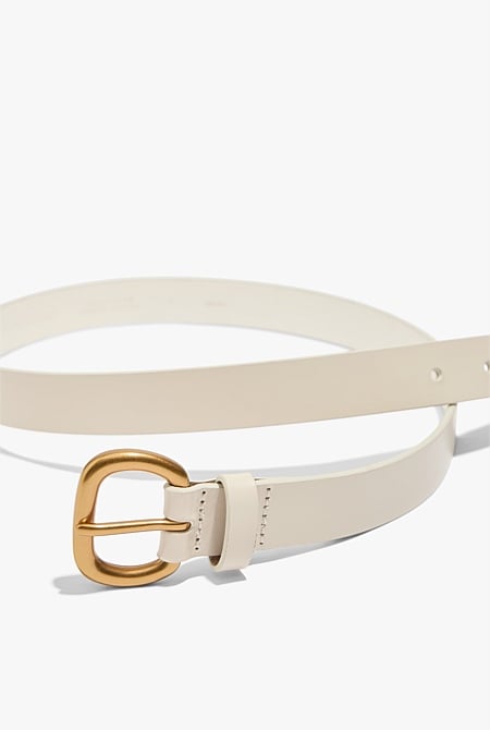 Skinny Solid Buckle Belt