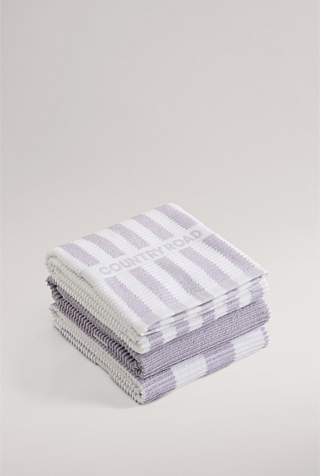 CR Stripe Australian Cotton Tea Towel Pack of 3