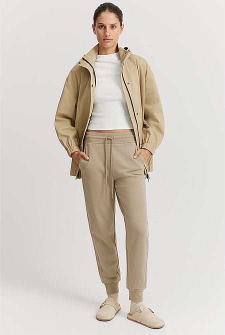 Australian Good Earth Cotton Rib Cuff Track Pant