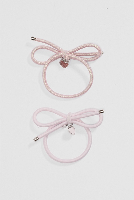 Bow Hair Tie Pack of 2