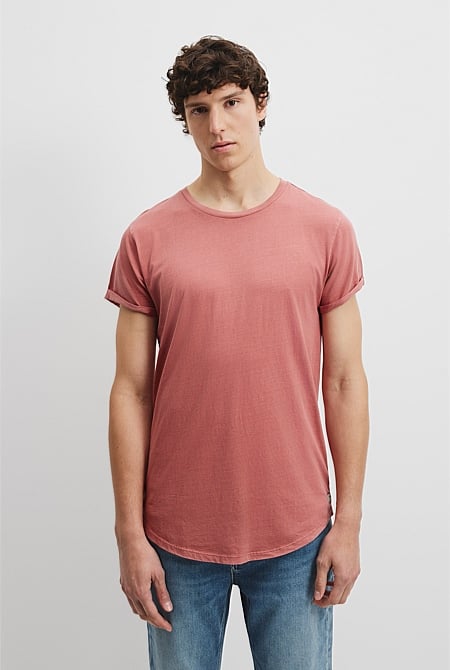 Australian Cotton Longline Garment Dyed T-Shirt