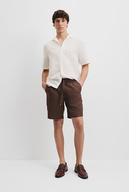 Organically Grown Linen Drawcord Short