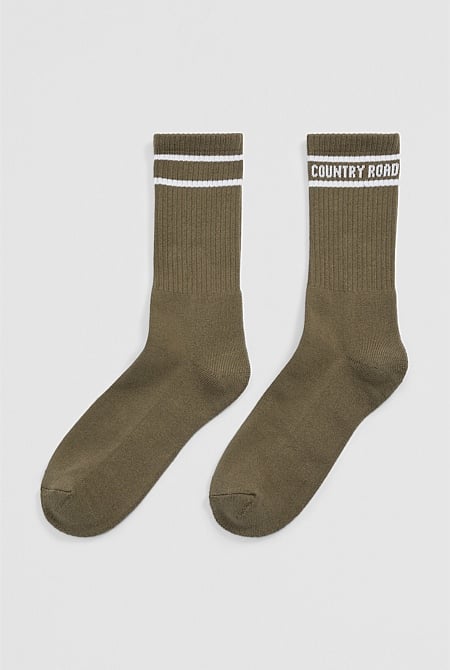 Australian Cotton Blend Country Road Sport Crew Sock