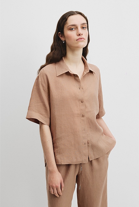 Organically Grown Linen Short Sleeve Shirt