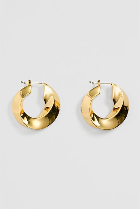 Large Twist Hoop Earring