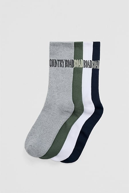 Australian Cotton Blend Heritage Sock Pack of 4