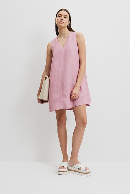 Organically Grown Linen A-Line Mini Dress