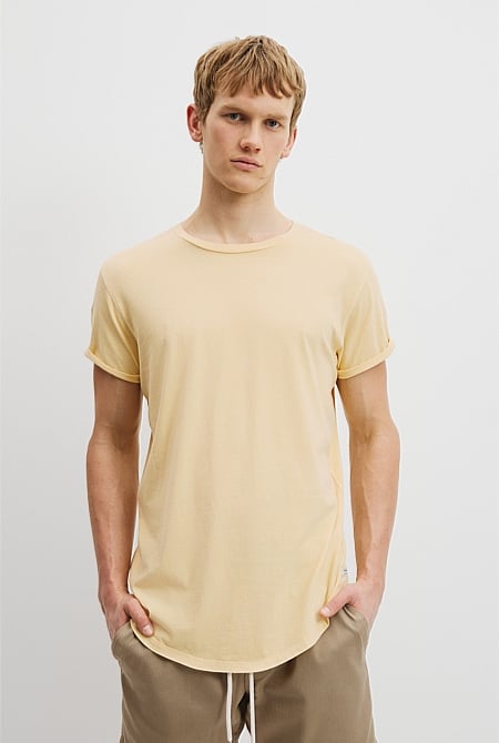 Australian Cotton Longline Garment Dyed T-Shirt