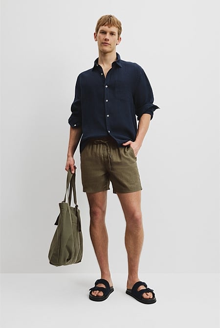 Organically Grown Linen Drawcord Short