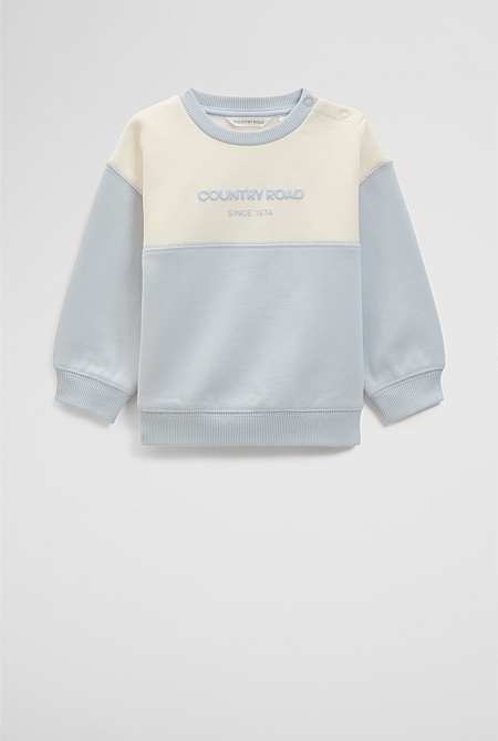 Australian Cotton Spliced Logo Sweat