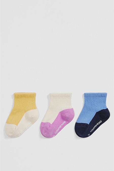 Quarter Crew Sock Pack of 3