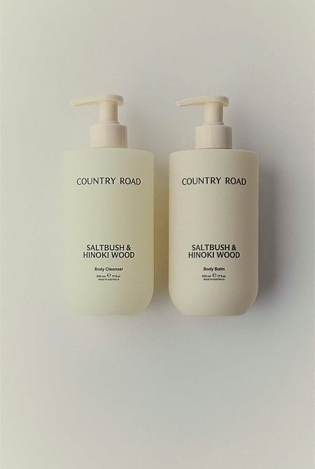 Australian Made Saltbush & Hinoki Wood Body Care Duet