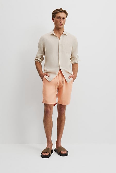 Organically Grown Linen Drawcord Short