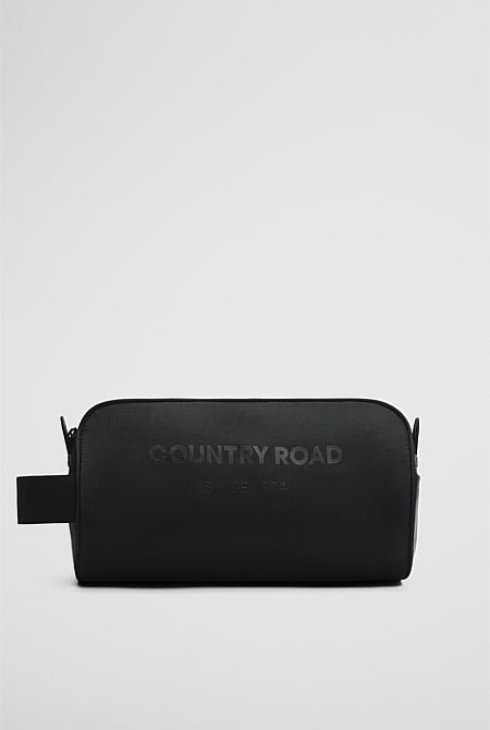 Textured Recycled Nylon Country Road Washbag