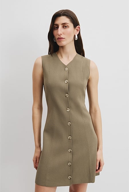 Compact Button Dress