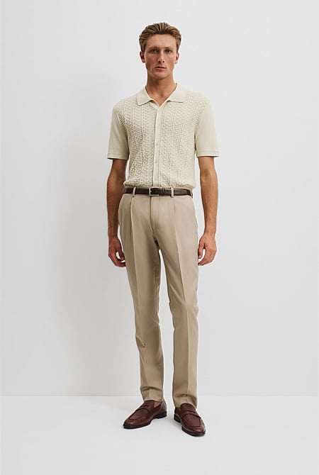 Tailored Fit Cotton Linen Pant