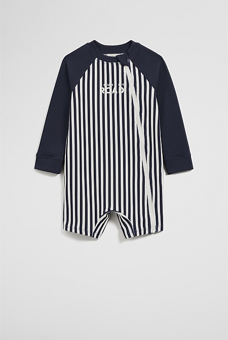 Stripe Logo Swimsuit