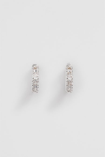 Eva Cubic Zirconia Hoop Earring