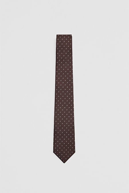 Silk Jacquard Herringbone Tie