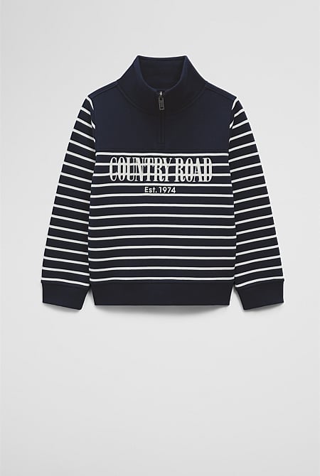 Verified Australian Cotton Heritage Half Zip Sweat